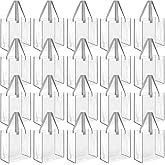 Paterr 20 Pack Plastic Clear Tote Bags 10 x 10 x 4 Inch Stadium Approved Gift Bag with Handles for Women Sports Work Travel
