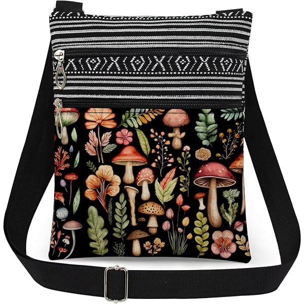 Amazon.com: HUGS IDEA Mushroom Butterfly Print Mini Backpack  display picture 1