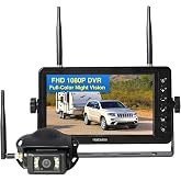 Haloview BT7 RV Backup Camera Wireless FHD 1080P DVR 7" Monitor System | Rearview, Full-Color Night Vision Cam, Adapter for Furrion Pre-Wired RV, Truck, Trailer, Camper, Van, Pickup