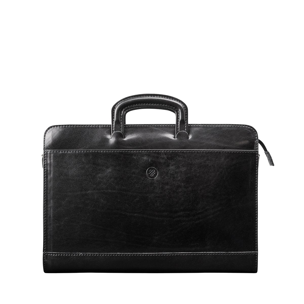 Maxwell Scott Men's Italian Leather Portfolio - Barolo Black