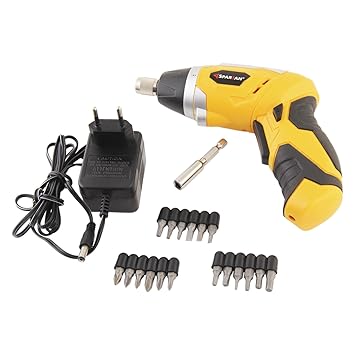Spartan SSD 4.8 V Cordless Screwdriver Set (Yellow, 21-Pieces)