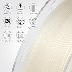 iSANGHU Clear 3D Printer Filament 1.75mm, High