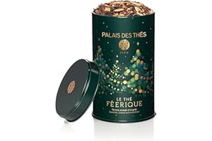 Palais des Thés - Le Thé Féerique - Premium Gourmet Holiday Green Tea with Roasted Brown Rice, Almonds, and Cinnamon - 3.5oz Loose Leaf Metal Gift Tin