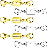 OHINGLT Magnetic Necklace Clasps and Closures with Double Lobster, Extra Strong Bracelet & Necklace Extender for Women, Magnet Jewelry Clasp Converter for Seniors