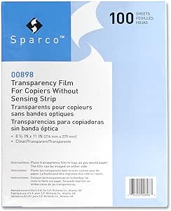 Amazon.com: Overhead Transparencies, 4.0mil, 8-1/2"x11", Black on Clear: Office Products
