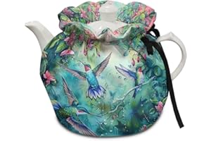ZUXONGSY Hummingbird Tea Cozy for Teapot Insulated Floral Tea Pot Cozy for Keeping Warm Teapot Cover Kettle Kitchen Dust Cover for Gift Teapot Cozy
