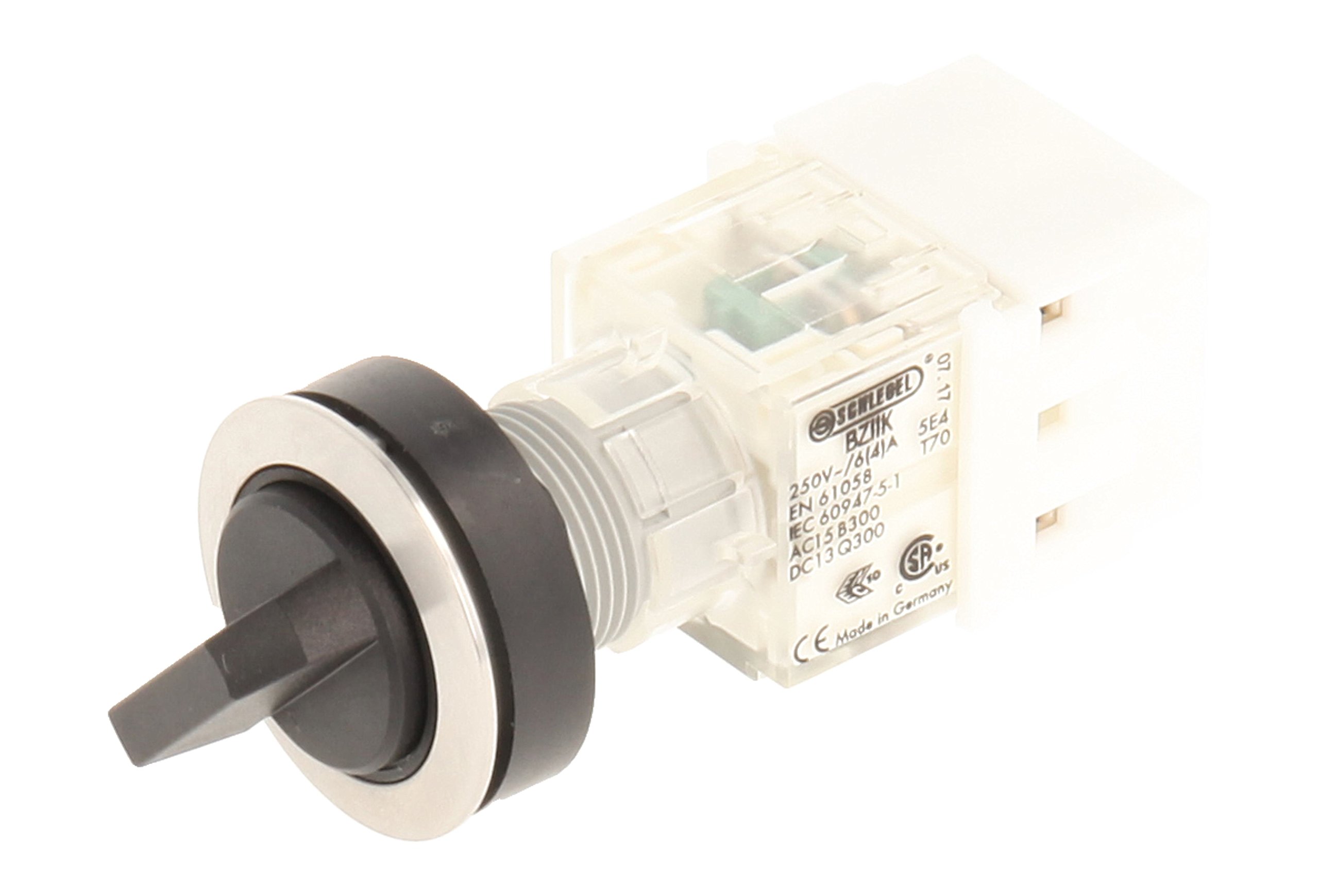 Club 23.001.254, rastend, Stainless Steel, 2 Positions Momentary Contact Sensor 2 Closers Screw Connection,