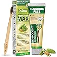 BENTODENT Fluoride Free Remineralizing Calcium Bentonite Clay Toothpaste - Cardamom Flavor Natural Toothpaste, Mint-Free, 3.52 oz - Ideal for Sensitive Teeth & Whitening with Toothbrush
