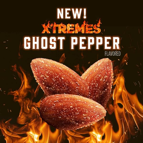 BLUE DIAMOND ALMONDS XTREMES GHOST PEPPER FLAVORED SNACK NUTS, 6 OZ RESEALABLE CANS (PACK OF 1)