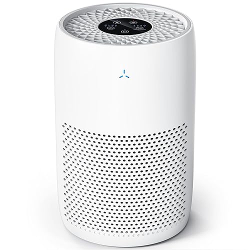 GOAMGE Air Purifier for Bedroom Home 60㎡, CADR 170 m³/h, 4 Speed mode with Timer, Air Purifiers with 25db Quiet Sleep Mode, HEPA Air Filter Removes 99.97% of Pollutants, Dust, Pet Dander, Odour, Smoke