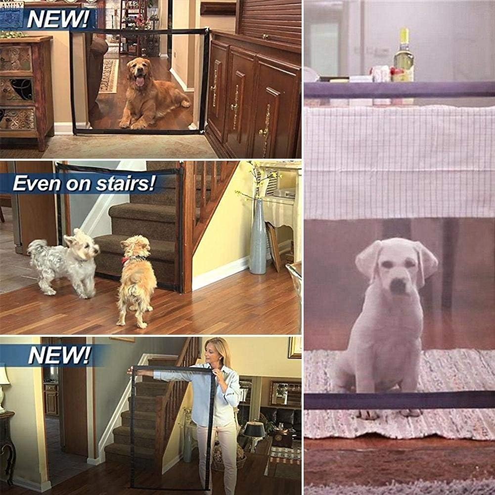 Stair Gate for Dogs Magic Gate, Safety Gate for Dog, Guard for Dogs Mesh Fence, Keep Dogs Away from Kitchen Upstairs Indoor