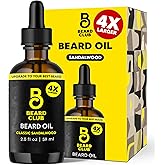 The Beard Club Beard Oil for Men - 2oz Classic Sandalwood Natural Beard Oil with Castor & Amber Oils - Beard & Mustache Conditioner - Hydrates, Softens & Soothes Dry Skin - Strengthens Hair Follicles