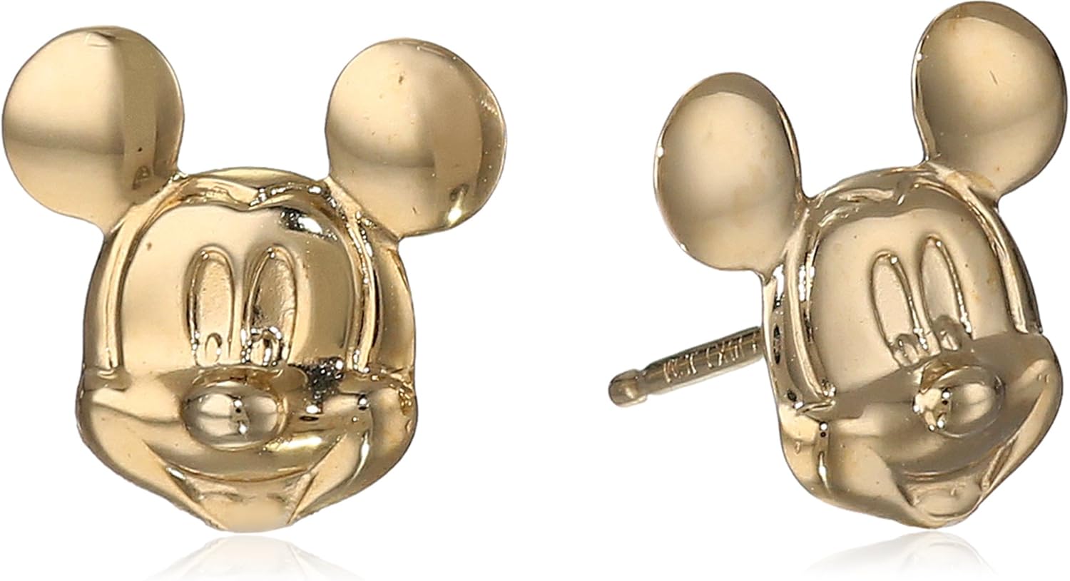 14K Gold Mickey Mouse Earrings 14k Yellow Gold Disney Mickey Mouse