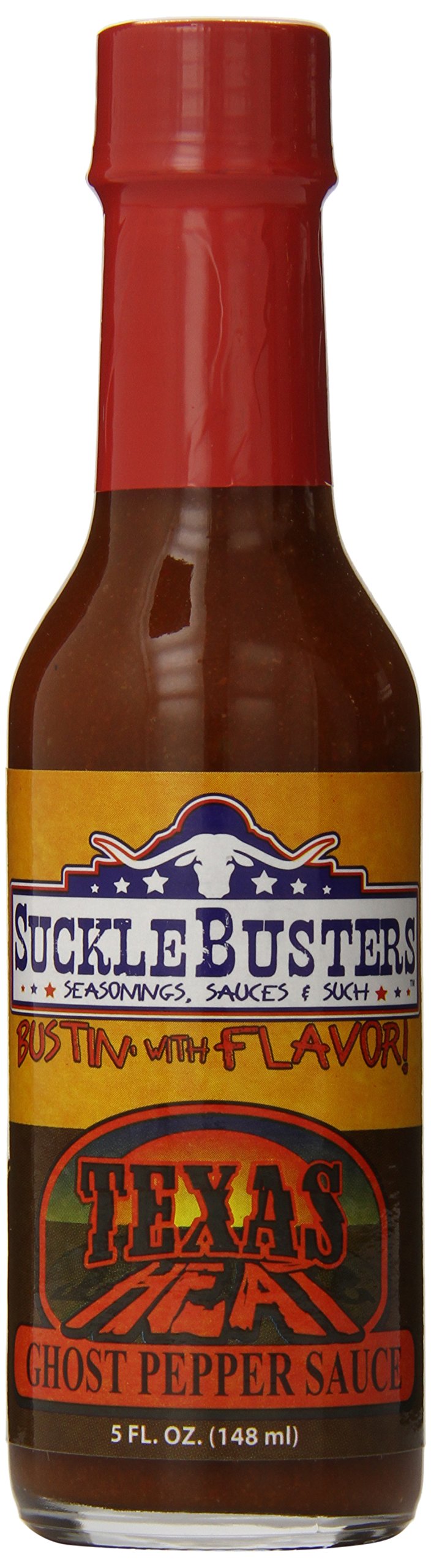 Suckle Busters Texas Heat Premium Pepper Sauce, Jolokia Ghost, 5 Ounce