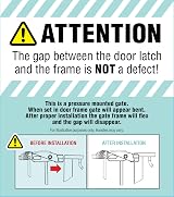 Regalo Extra Wide Baby Gate 73.6-122 cm White with Extensions view 4
