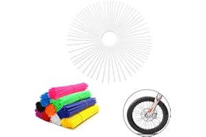 COBIKE 72Pcs Universal Spoke Skins Covers，Wheel Spoke Wraps Skins Pipe Trim Decoration Protector For Motorcycle Dirt Bike Yamaha Honda BMW Suzuki Kawasaki(white)