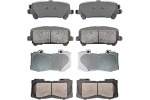 EXPPOWER Replacement For Front and Rear Ceramic Disc Brake Pads Set 15-17 Chevrolet Colorado 15-20 GMC Canyon(D1802 D1806)