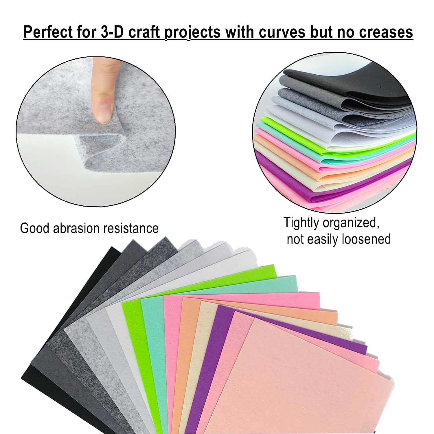 Felt Fabric Sheets Bundle, 14 Rolls 8x35 Inch Assorted Colored Felt Sheet, 1mm Thick Soft Craft Felt Roll for Sewing Patchwork DIY Crafts Supplies(Pastel Series)