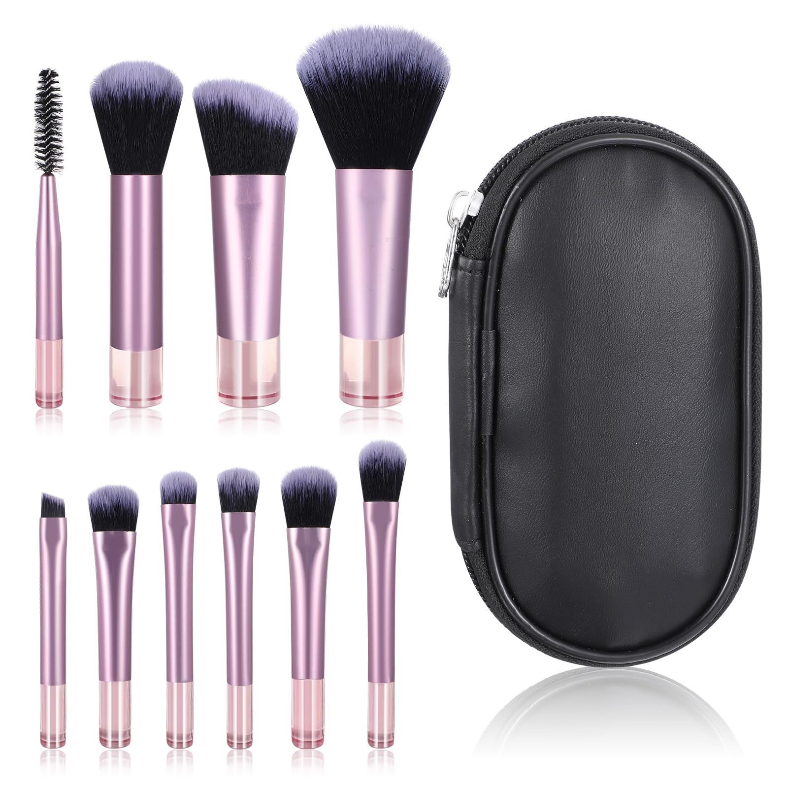 Photo 1 of 10 Pcs Mini Makeup Brush Set with Pouch Portable Travel Size Makeup Brushes Professional Small Eyeshadow Eye Lipstick Foundation Brush for Women Girls Brushes Blush Powder Eye Shadow