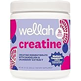 Wellah Creatine for Women - Creatine Monohydrate with Dandelion & Cranberry Extract (50 Servings, Blueberry Pomegranate)