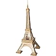 Hands Craft DIY 3D Wooden Puzzle – Eiffel Tower Buildings Laser Cut Assembly Model Kit Brain Teaser Puzzles Educational STEM Toy Adults and Teens to Build Safe and Non-Toxic Premium Wood TG501