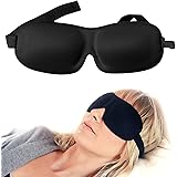 #1 Rated Patented Sleep Mask - Premium Quality Eye Mask with Contoured Shape by Nidra- Ultra Lightweight & Comfortable - Adju