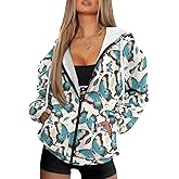 Irisjudy Gothic Thorn Rose Womens Oversized Sweatshirts Christmas Dachshund Zip Up Loose Hoodies Sugar Skull Workout Outfits
