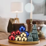 sourcing map Gazing Globe 1.5 inch Ruby Red Stainless Steel Ball 2pcs view 4