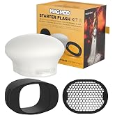 MagMod Starter Flash Diffuser Kit 2, MagSphere, MagGrid, Includes MagGrip 2 | Includes MagGrip 2, MagGrid 2 and MagSphere 2, Magnetic Modifier Set, Fits 99% of Speedlites, Built for Working Photographers