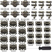 134-Piece Jewelry Box Hardware Kit – Retro Hasp Catches, Hinges