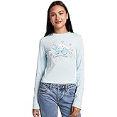 Bioworld Cinnamoroll Stars Women's Blue Long Sleeve Baby Tee