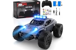 EpochAir Remote Control Car - 28km/h 2.4GHz High Speed Rc Cars Toys, Offroad Hobby Rc Truck Toy with LedLights, Rechargeable Toy Car Gift for 3 4 5 6 7 8-12 Year Old Boys Girls Kids Toys