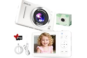 Digital Camera, Autofocus 4K Point and Shoot Digital Cameras with 16X Zoom Anti Shake, 48 MP Cameras for Photography with 32G