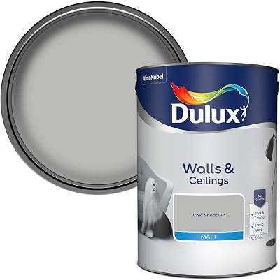 Dulux Walls & Ceilings Matt Emulsion Paint Chic Shadow 5 Litre