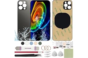 ReuWeu Back Glass Cover Replacement Compatible with iPhone 13 Pro Max 6.7" + Professional Tools (Graphite)
