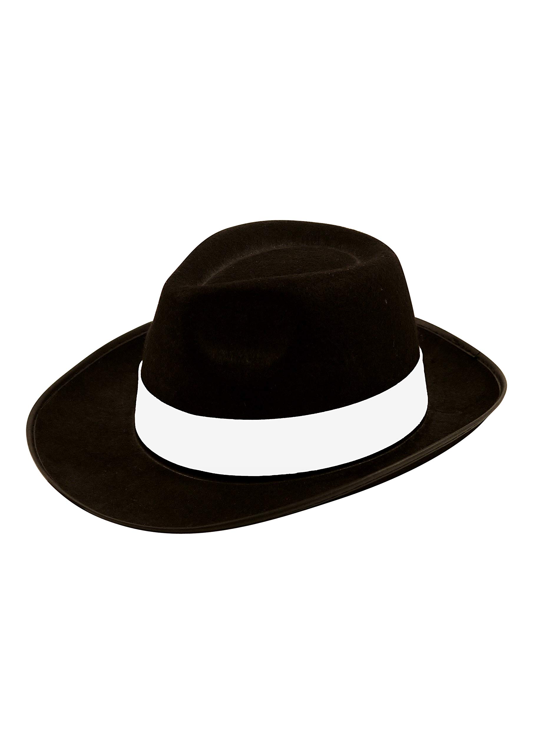 TrendyFashion MENS FANCY DRESS AL CAPONE GANGSTER HAT 1920'S FELT BLACK HAT (BLACK)