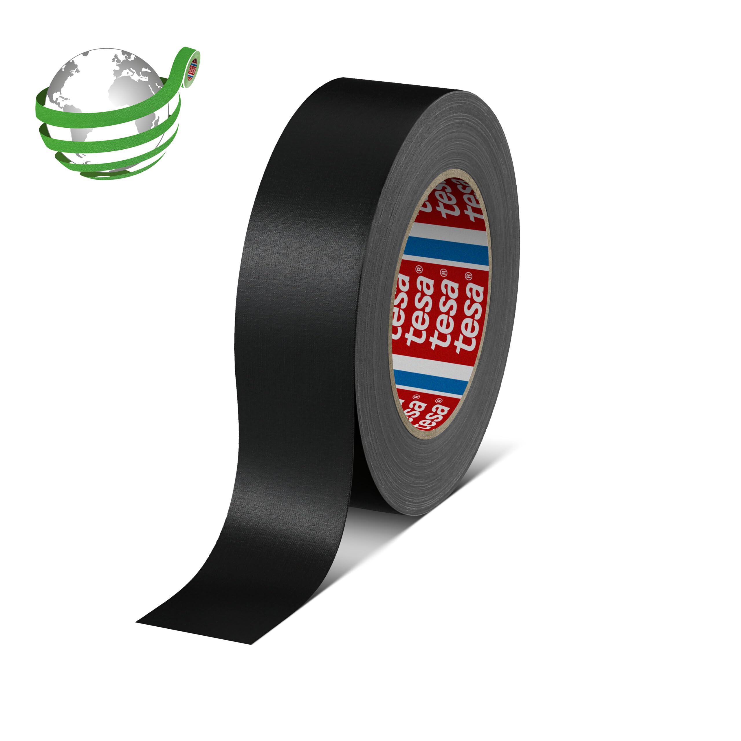 tesa Band 4651 Premium High Performance Fabric Adhesive Tape, Various Widths and Colours (19 mm x 50 m, Black)