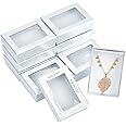 NBEADS 30PCS Silver Gift Boxes Presentation Box with Padding - Birthday Gift Box - Nail Packaging Boxes Cardboard Jewelry Boxes 3.54"x2.56"x1.1" for Christmas Packaging