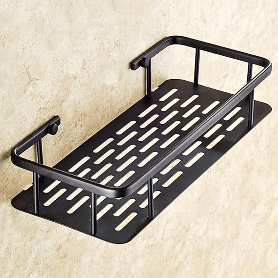 HQQ Cesta de Ducha Negra - Estantes montados en la Pared Estante de
