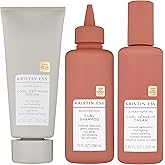Kristin Ess Bouncy Curls Curly Hair Care Set - Moisturizing Shampoo, Hydrating Leave In Conditioner, Ultra Light Curl Defining Cream for Anti Frizz 2A-4C Curls