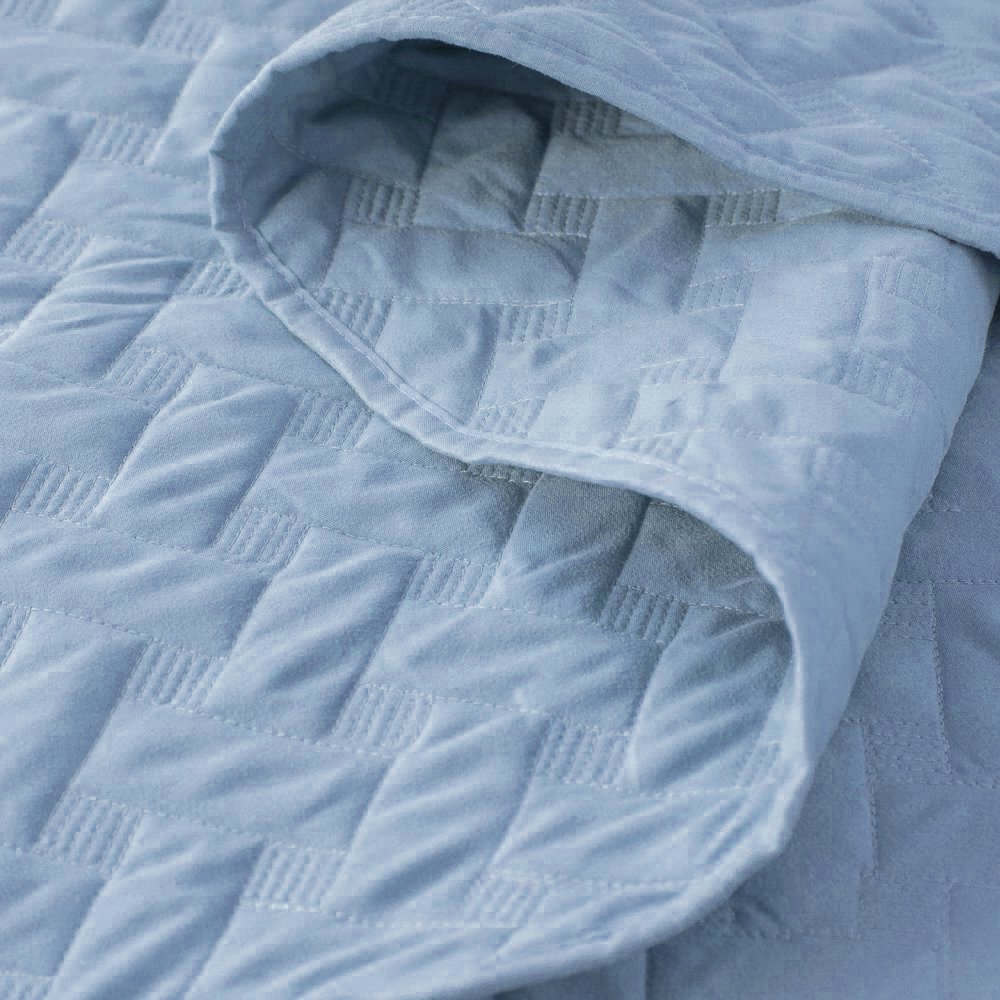 Quilt Set Solid Grayish Blue King Size(106\