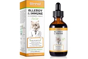 ALIVO Allergy Relief Drops for Cats, Allergy Immune Booster Treatment Support Cats Allergy & Itch Relief, Cat Itchy Skin Relief, Cat Supplements & Vitamins Supports Cats Seasonal Allergy Digestive - 60 ml