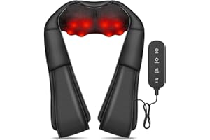 iKristin Neck Massager Back Massage with Heat,Shiatsu Shoulder Massager for Neck,Back,Shoulder,Foot and Leg Muscle Relax,Electric Deep Tissue 3D Kneading Massager,for Women Men Mom Dad