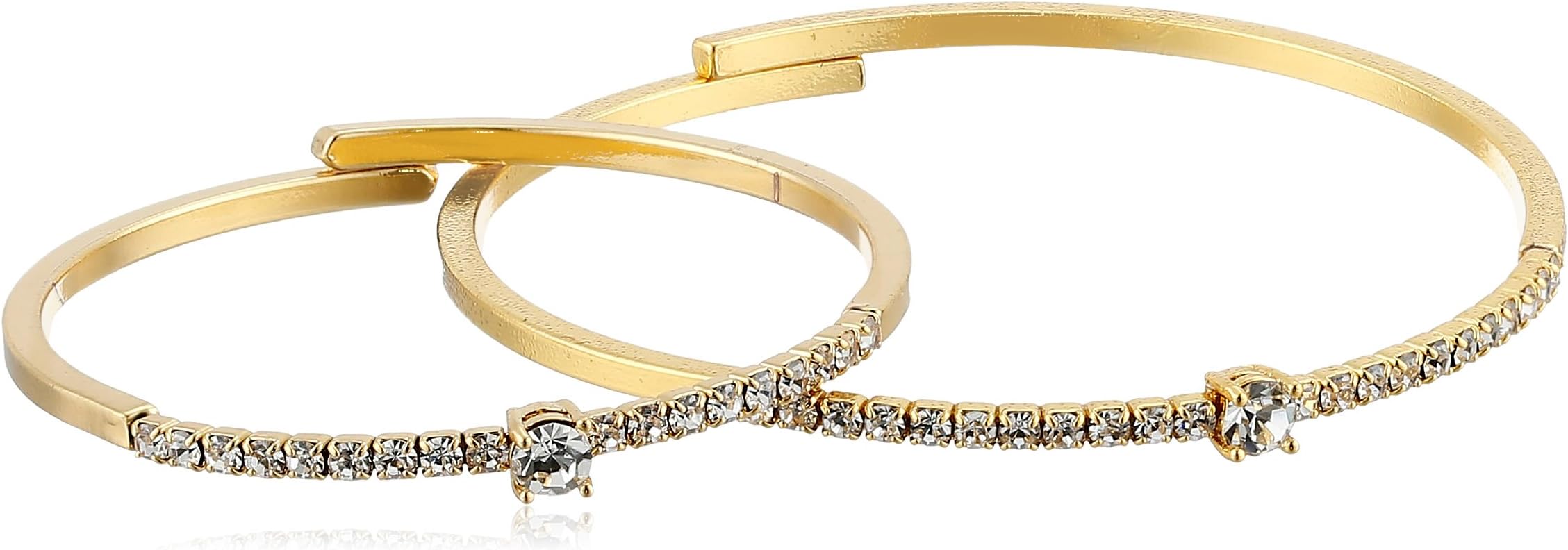 Oroclone Mother Daughter Station Center Stone Crystal Bangle Bracelet