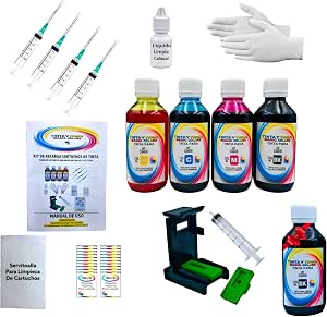 Kit De Recarga Compatible para Cartuchos HP 667 HP 664 HP 662 HP 122 4  Botellas De Tinta 125ml Cada Color : Amazon.com.mx: Oficina y papelería