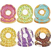 60Pcs Donut Paper Plates-Donut Birthday Party Decorations 7in Colorful Grow Up Dessert Cake Plates Disposable Tableware Dinnerware Set for Baby Shower Girls Birthday Donut Themed Tea Party Supplies