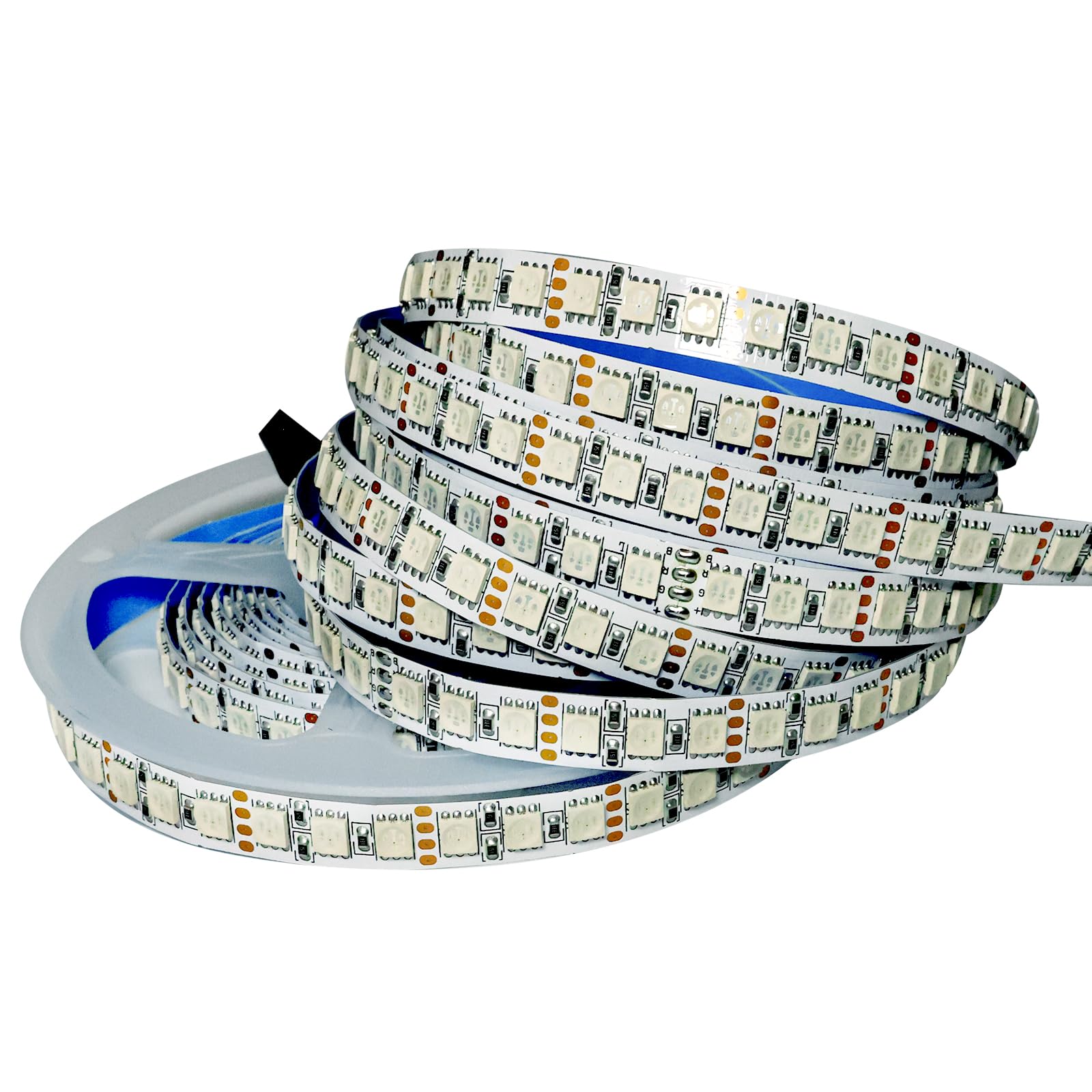 Tesfish 12V RGB LED Strip Lights, 5M 600 LEDs SMD 5050 LED Light Strip IP20 Color Changing LED Rope Light for Bedroom, Kitchen, Advertising Decoration