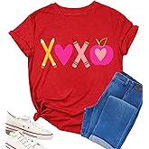 Teacher Valentines Shirt for Women Teacher Tshirts Valentines Day Shirt Casual Love Heart Tshirt Gift Tops