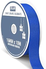 Italian Options Grosgrain Ribbon 16mm Royal Blue 10m Roll Craft Gift Wrapping