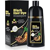 cosmpro Black Hair Dye Shampoo 3 in 1 Champu Para Canas for Gray Hair Coverage, Natural Herbal Black Hair Color Shampoo for Women, shampoo para pintar el cabello